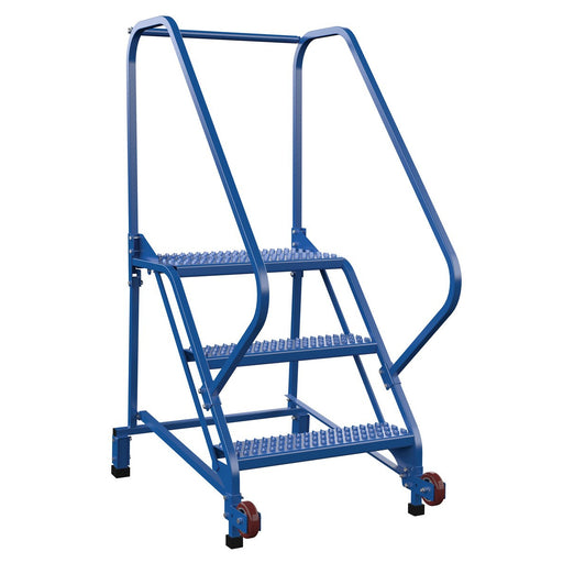 Vestil Steel Tip N Roll Ladder 3 Steps LAD-TRN-50-3-G-Vestil-Access Division