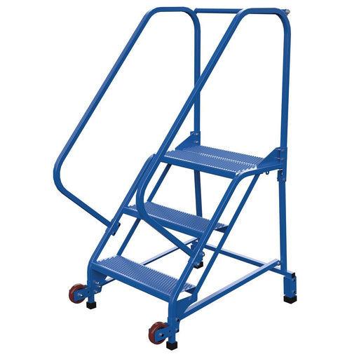 Vestil Steel Tip N Roll Ladder 3 Steps LAD-TRN-50-3-P-Vestil-Access Division