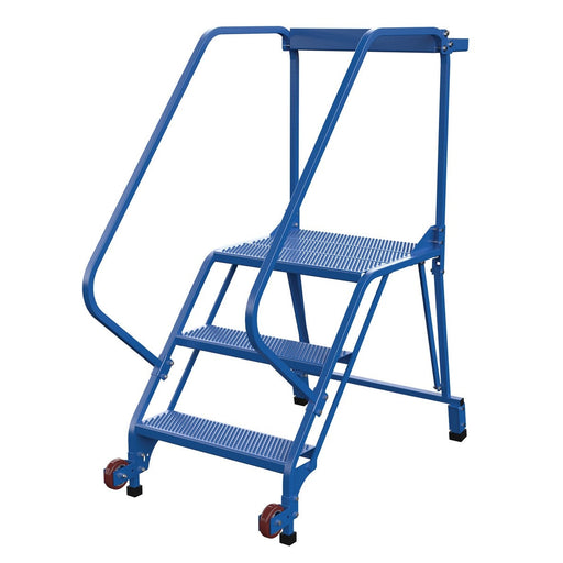 Vestil Steel Tip N Roll Ladder 3 Steps LAD-TRS-50-3-P-Vestil-Access Division