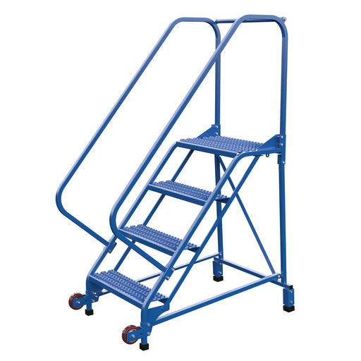 Vestil Steel Tip N Roll Ladder 4 Steps LAD-TRN-50-4-G-Vestil-Access Division