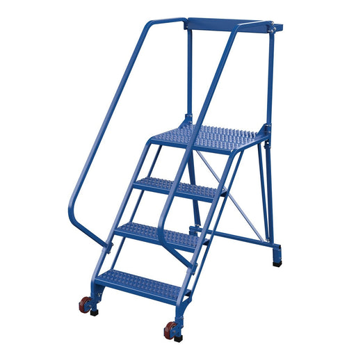Vestil Steel Tip N Roll Ladder 4 Steps LAD-TRS-50-4-G-Vestil-Access Division
