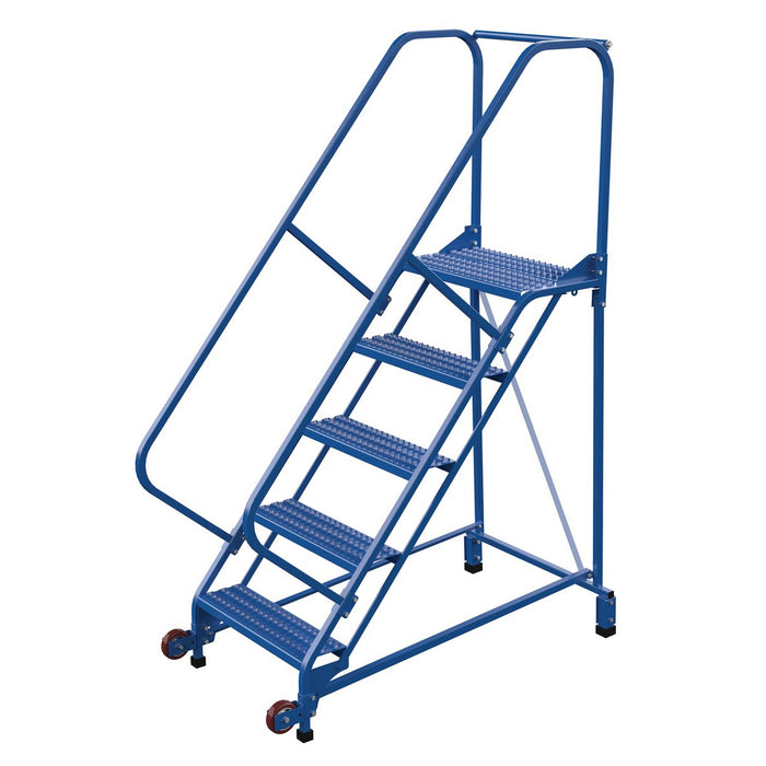 Vestil Steel Tip N Roll Ladder 5 Steps LAD-TRN-50-5-G-Vestil-Access Division