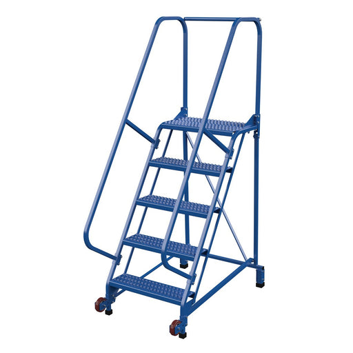 Vestil Steel Tip N Roll Ladder 5 Steps LAD-TRN-60-5-G-Vestil-Access Division