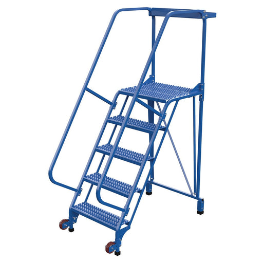 Vestil Steel Tip N Roll Ladder 5 Steps LAD-TRS-60-5-G-Vestil-Access Division