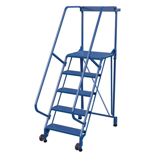 Vestil Steel Tip N Roll Ladder 5 Steps LAD-TRS-60-5-P-Vestil-Access Division