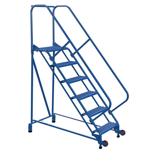 Vestil Steel Tip N Roll Ladder 6 Steps LAD-TRN-50-6-G-Vestil-Access Division