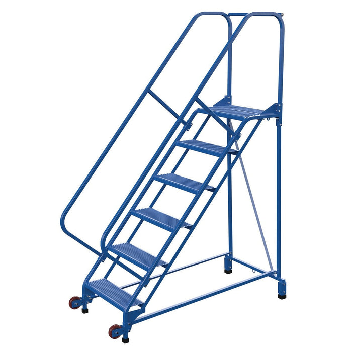 Vestil Steel Tip N Roll Ladder 6 Steps LAD-TRN-50-6-P-Vestil-Access Division