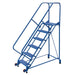 Vestil Steel Tip N Roll Ladder 6 Steps LAD-TRN-50-6-P-Vestil-Access Division