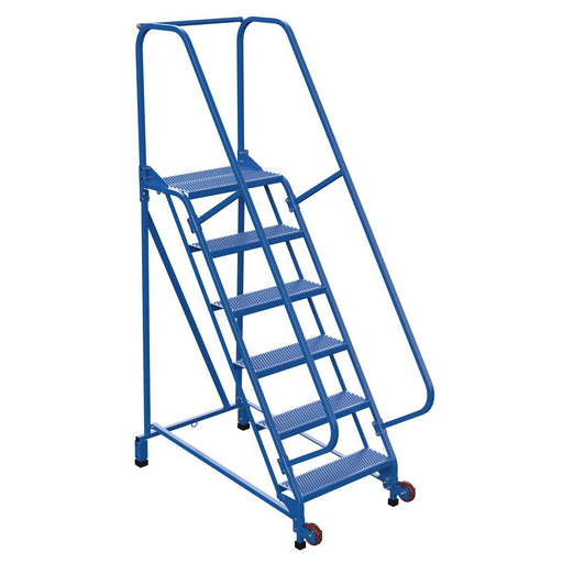 Vestil Steel Tip N Roll Ladder 6 Steps LAD-TRN-60-6-P-Vestil-Access Division