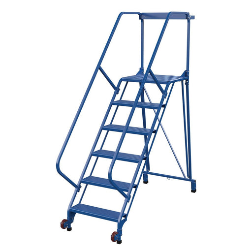 Vestil Steel Tip N Roll Ladder 6 Steps LAD-TRS-50-6-P-Vestil-Access Division