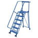 Vestil Steel Tip N Roll Ladder 6 Steps LAD-TRS-60-6-G-Vestil-Access Division